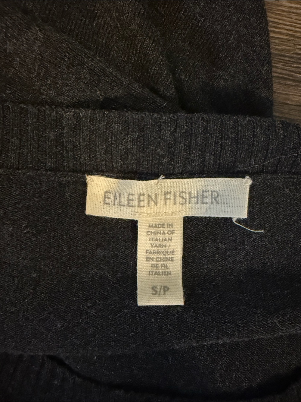 Eileen Fisher Women’s Charcoal Grey Boxy Minimalist Sweater Size Small - Picture 2 of 6
